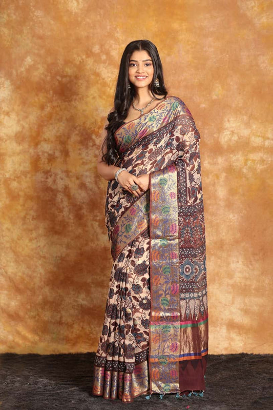 [PRE-ORDER] Ajrakh Designer Saree - 015