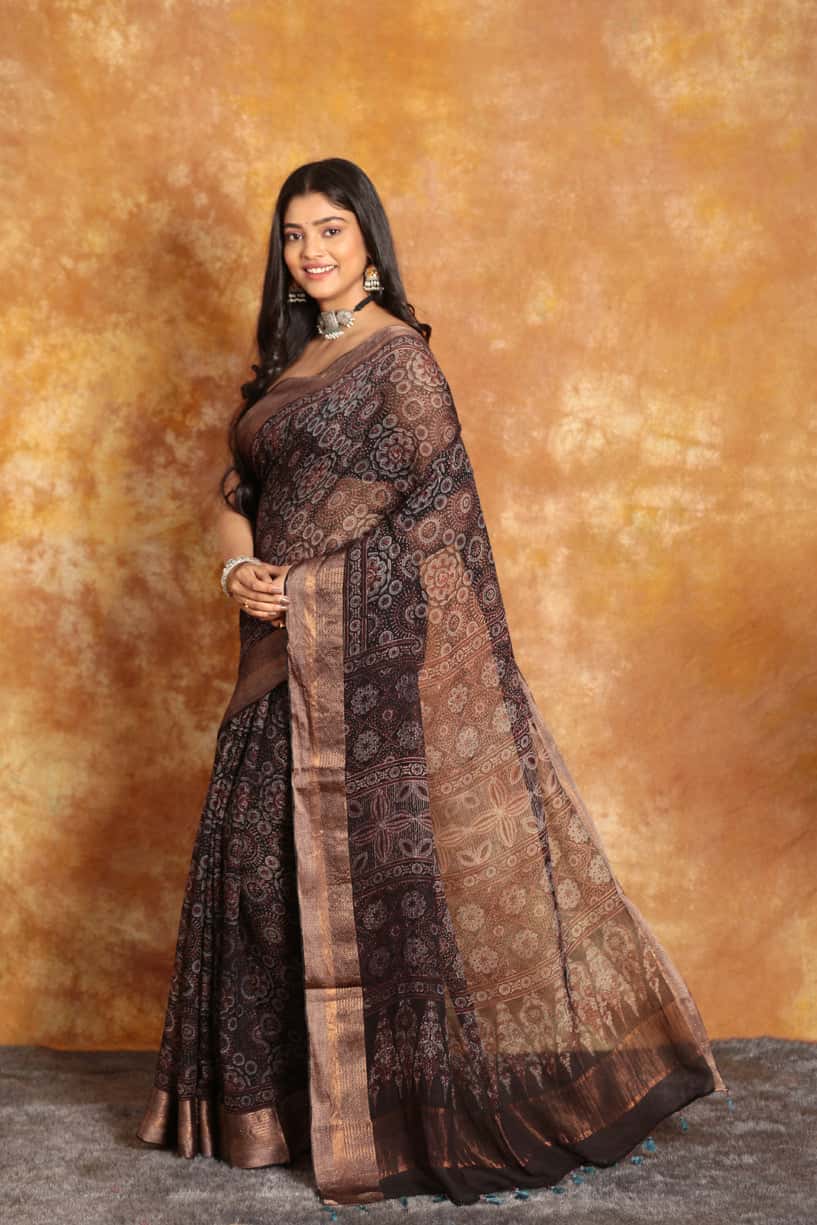 [PRE-ORDER] Ajrakh Designer Saree - 017
