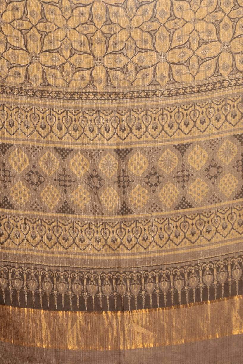 Ajrakh Exclusive Maheshwari Silk Saree - 018 - indeloom