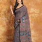 Ajrakh Designer Mul Heaven Saree - 022 - indeloom