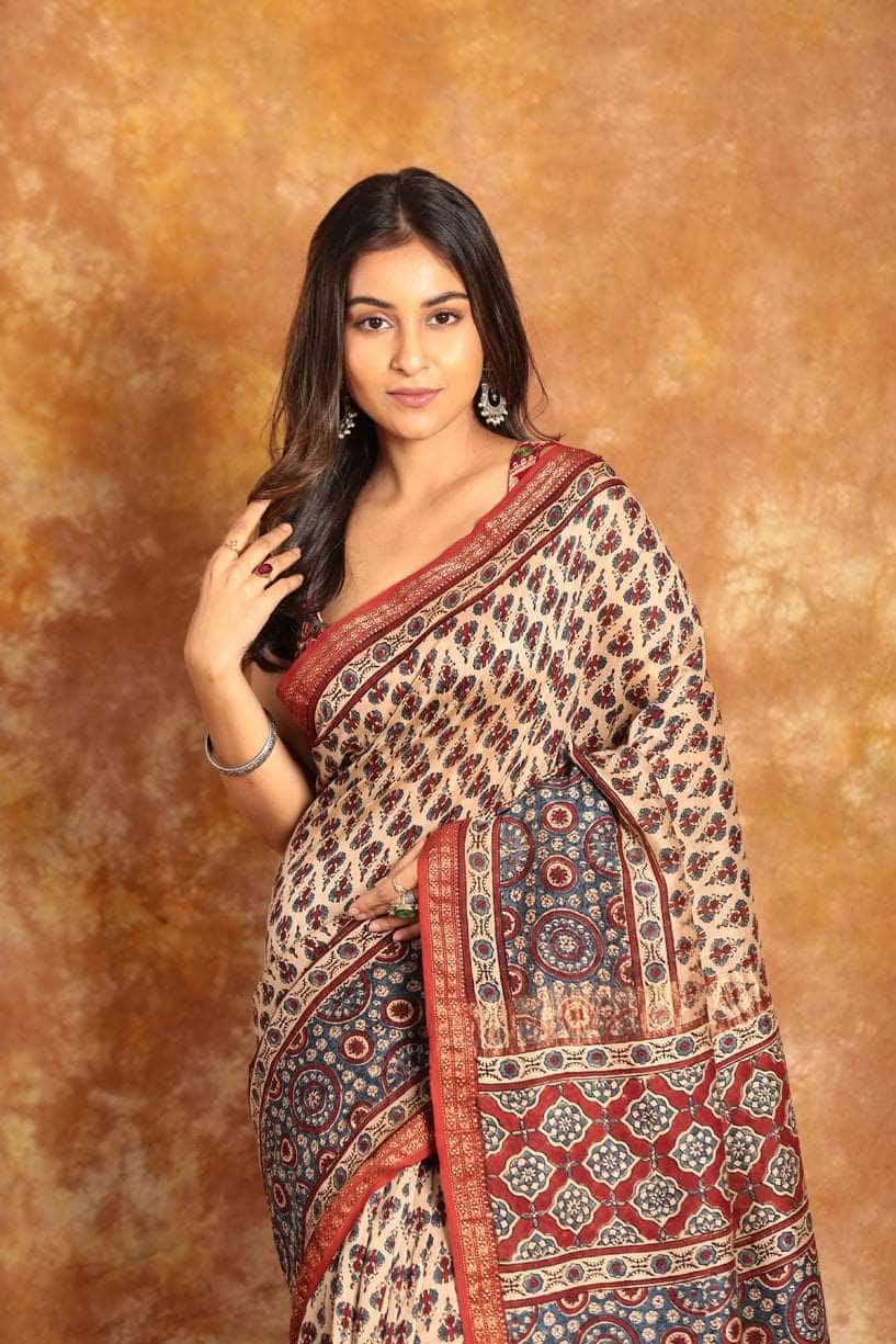 Ajrakh Exclusive Chanderi Designer Edition - 020 - indeloom