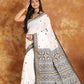 White-Handloom Cotton Saree-016
