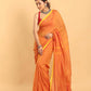 Orange-Handloom Cotton Saree-011