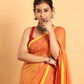Orange-Handloom Cotton Saree-011
