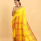 Golden Yellow-Handloom Cotton Saree-011 - indeloom
