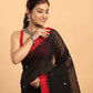 Black-Handloom Cotton Saree-026 - indeloom