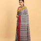 Metal Grey-Handloom Cotton Saree-036