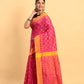 Golden Pink-Handloom Cotton Saree-009 - indeloom