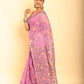 Pure Hand Maid Muslin Jamdani Saree in Light Pink -064