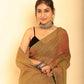 Brown Handloom Cotton Saree-031 - indeloom