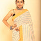 Brown and Yellow Border Handloom Cotton Saree-030 - indeloom