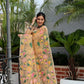 Brown Muslin Jamdani Saree -072 - indeloom