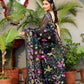 Handwoven Pure Jamdani Muslin Saree  |  Midnight Black