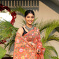 Orange Muslin Jamdani Saree-079