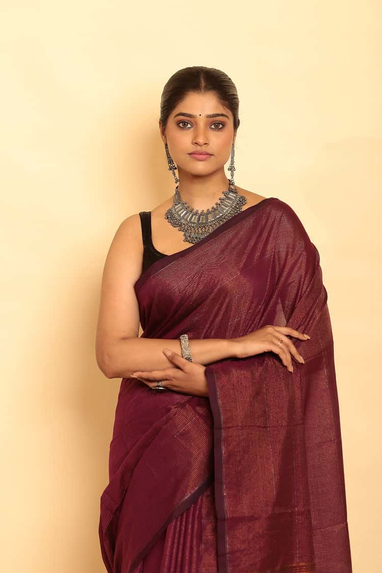 Sangria Color Handloom Cotton Saree-044