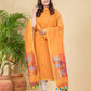 Melon Orange Sequin Paithani Jamdani 2-Piece Set Kurti & Dupatta (UNSTITCHED) -902