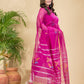 Dark Pink Muslin Jamdani 2-Pieces Kurti Set Dupatta (UNSTITCHED)-896