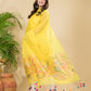 Lemon Yellow Sequin Paithani Jamdani 2-Piece Set Kurti & Dupatta (UNSTITCHED) -900