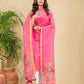Light Pink Sequin Paithani Jamdani 2-Piece Set Kurti & Dupatta (UNSTITCHED) -898