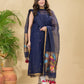 Wine Purple Sequin Paithani Jamdani 2-Piece Set Kurti & Dupatta (UNSTITCHED) -906