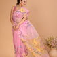Handwoven Pure Jamdani Silk Cotton Saree  |  Baby Pink