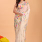 Handwoven Pure Jamdani Cotton Saree  |  Warm Ivory