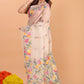 Handwoven Pure Jamdani Cotton Saree  |  Warm Ivory