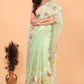Handwoven Pure Jamdani Silk Saree  |  Sage Green