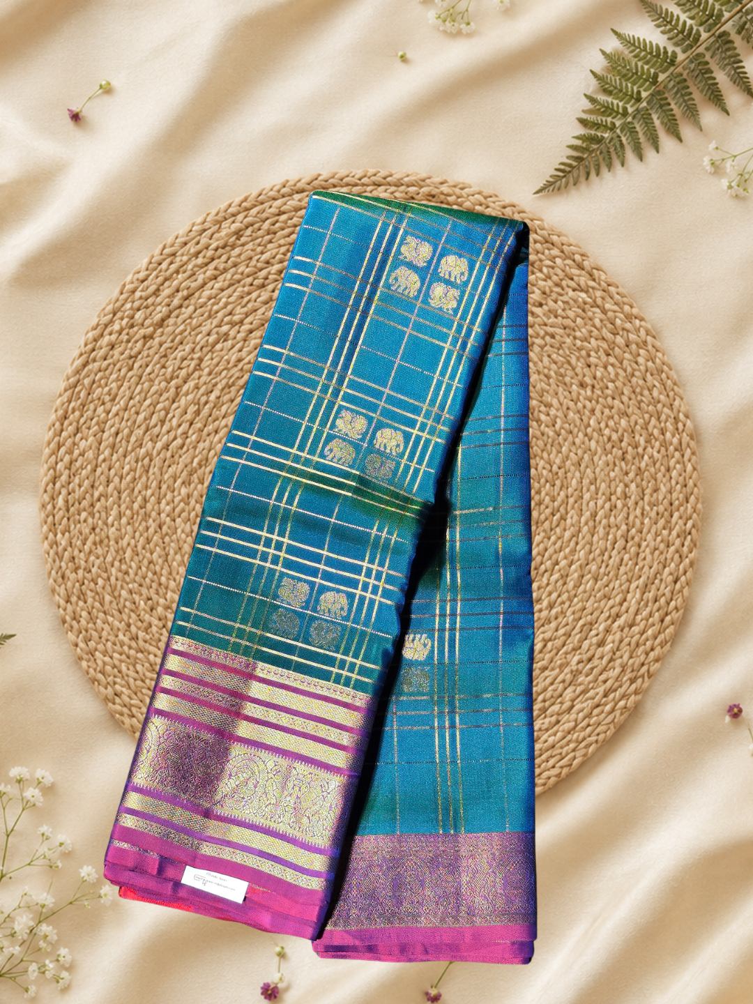 Traditional Kanjivaram Silk saree in Green