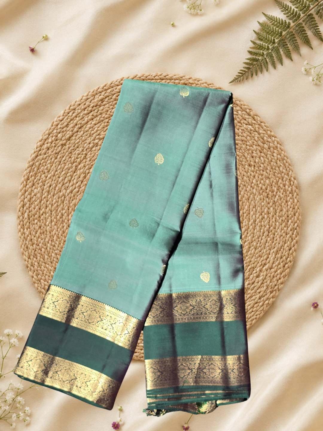 Traditional Kanjivaram Silk saree in Yellow