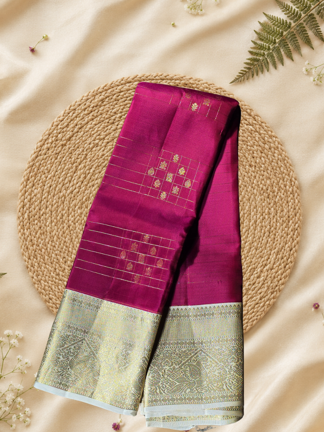 Traditional Kanjivaram Silk saree in Green