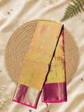 Traditional Kanjivaram Silk saree in Yellow