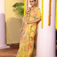 Tissue Muslin Jamdani Saree With Golden Yellow - 108