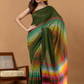 Pure Handloom Mul Cotton Saree | Forest Green