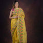 Handwoven Pure Jamdani Muslin Saree  |  Golden Yellow