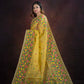 Handwoven Pure Jamdani Muslin Saree  |  Golden Yellow