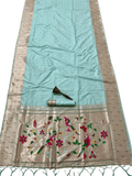 Traditional Paithani Semi Silk Saree | Blue