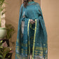 Softcyan Blue Pure Linen suit 2 piece Set Kurti & Dupatta (UNSTITCHED) -627
