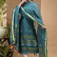 Softcyan Blue Pure Linen suit 2 piece Set Kurti & Dupatta (UNSTITCHED) -627