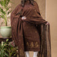 Copper Brown Natural Dye Cotton 2-Piece Set Kurti & Dupatta (UNSTITCHED) -651