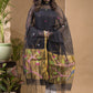 Smokey Black Muslin Jamdani 2-Piece Set Kurti & Dupatta (UNSTITCHED) -660