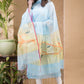 Light Blue Muslin Jamdani 2-Piece Set Kurti & Dupatta (UNSTITCHED) -650