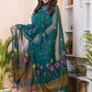 Teal Green Jamdani 2-Piece Set Kurti & Dupatta (UNSTITCHED) -420
