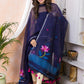 Navy Blue Muslin Jamdani 2-Piece Set Kurti & Dupatta (UNSTITCHED) -532