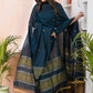 Emerald Green Linen Jamdani 2-Piece Set Kurti & Dupatta (UNSTITCHED) - 966