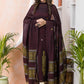 Brown Jamdani 2-Piece Set Kurti & Dupatta (UNSTITCHED) - 973