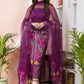 Grape Purple Jamdani 2-Piece Set Kurti & Dupatta (UNSTITCHED) -422