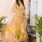 Sand Yellow Paithani Muslin Jamdani 2-Piece Set Kurti & Dupatta (UNSTITCHED) -460