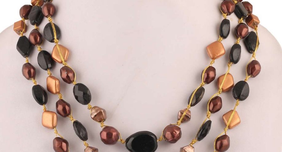 Bronze Noir Beaded