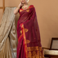 Traditional Chettinad Cotton Saree | Deep Wine